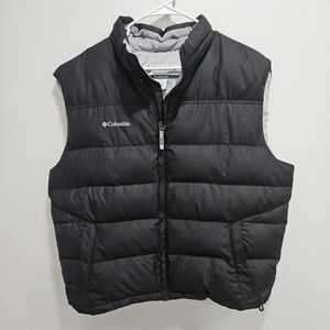 Mens XL black Columbia down filled vest